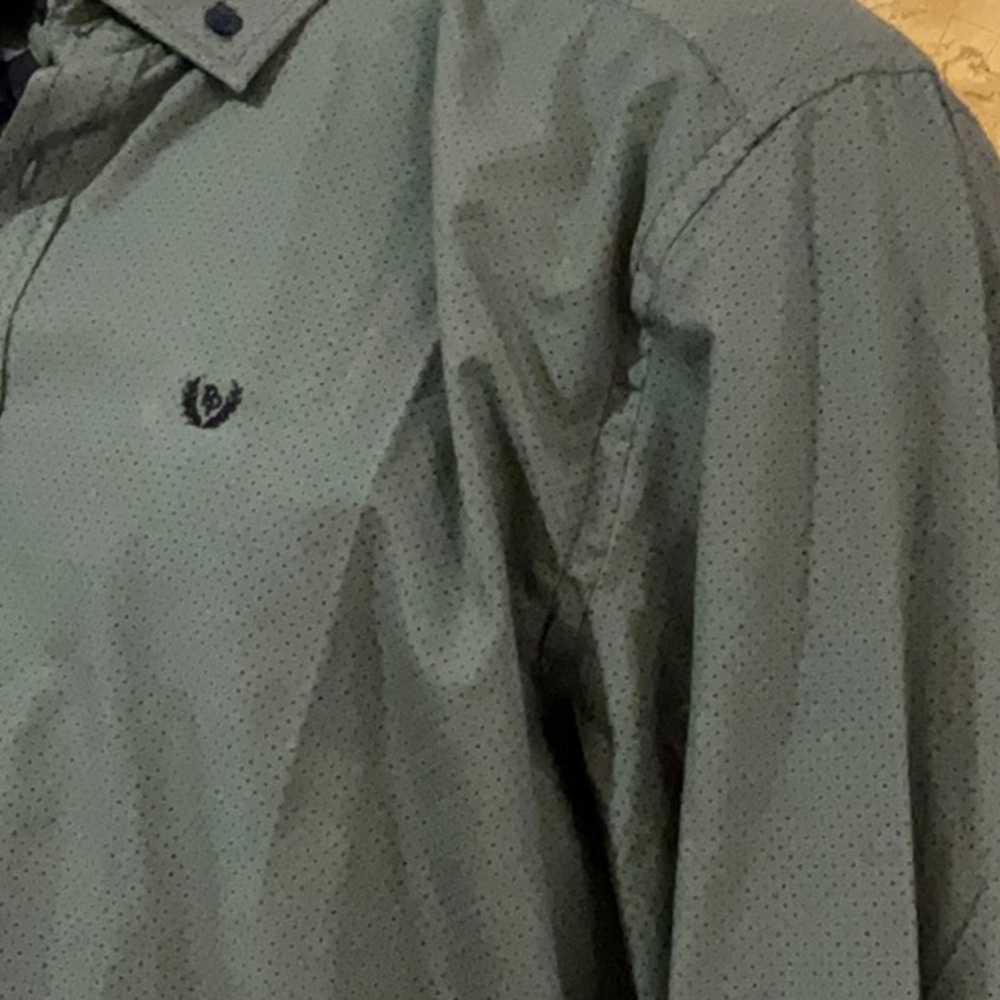 Paul PARKER Men's Green Polka Dot Button-Up Shirt. Size 3XL. Nearly new. - Picture 3 of 11